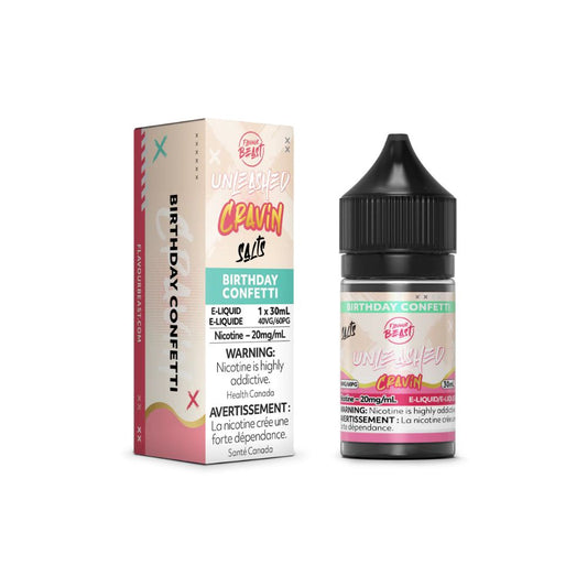Flavour Beast Unleashed Cravin Salt Nic Vape Juice - Birthday Confetti (30ml)