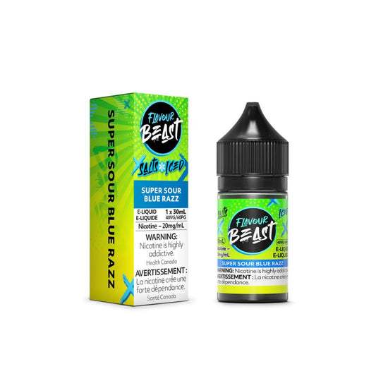 Flavour Beast Salt Nic Vape Juice - Super Sour Blue Razz (30ml)