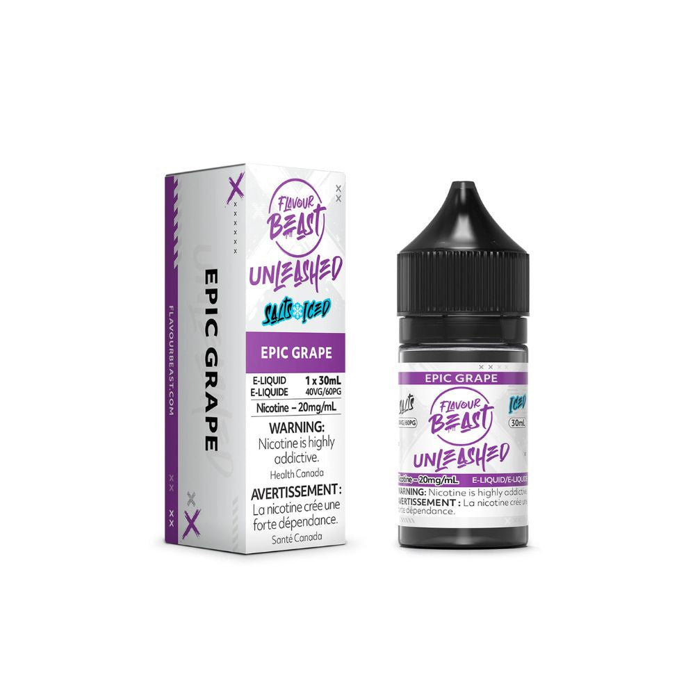 Flavour Beast Unleashed  ICE Salt Nic Vape Juice - Epic Grape (30ml)