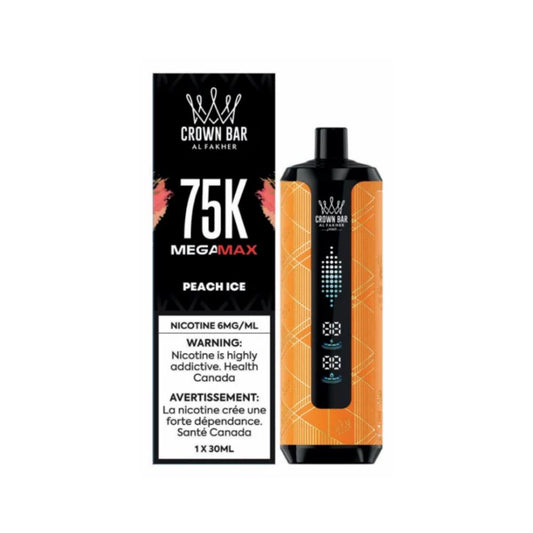 Al Fakher Crown Bar 75k MegaMax Disposable Vape - Peach Ice