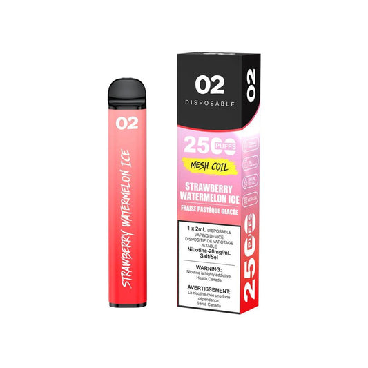 O2 2500 Puffs Disposable Vape - Red B Watermelon Ice