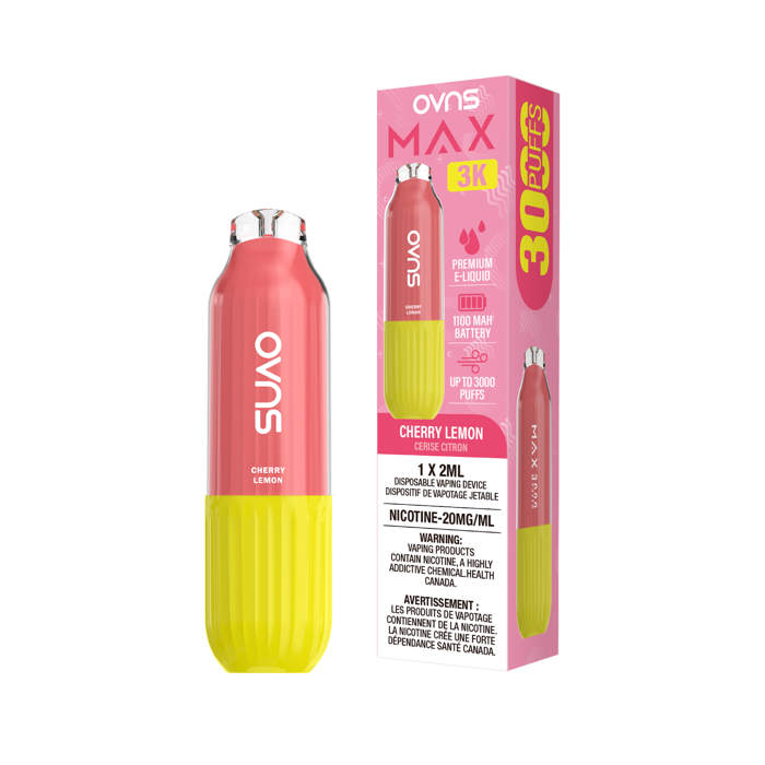 OVNS Max 3k Puffs Disposable Vape - Cherry Lemon