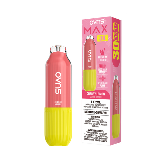 OVNS Max 3k Puffs Disposable Vape - Cherry Lemon