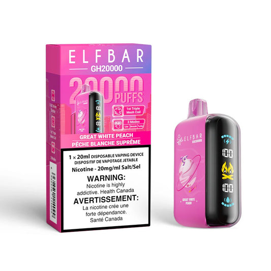 Elf Bar GH20000 Disposable Vape  - Great White Peach