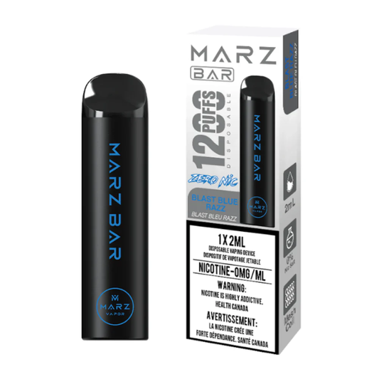 Marz Bar 1200 (Nicotine-Free) Disposable Vape - Blast Blue Razz