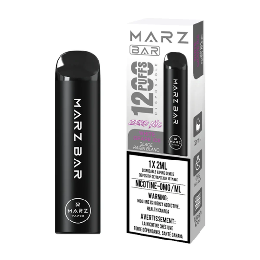Marz Bar 1200 (Nicotine-Free) Disposable Vape - White Grape Ice