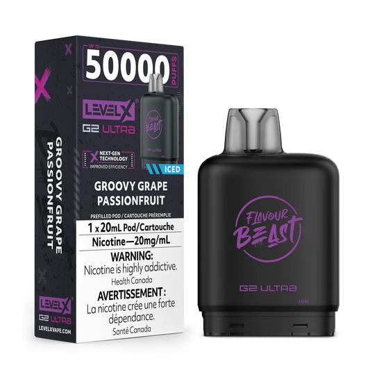 Level X Flavour Beast G2 Ultra 50K Vape Pod - Groovy Grape Passionfruit