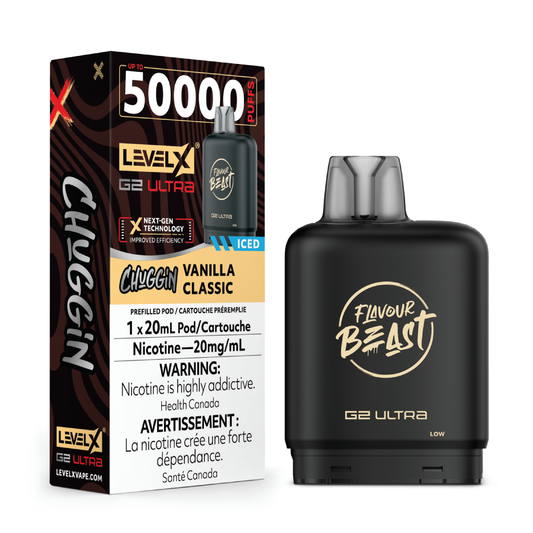 Level X Flavour Beast G2 Ultra 50K Vape Pod - Chuggin' Vanilla Classic